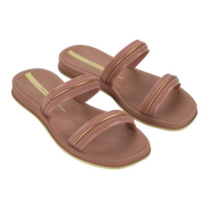 Chinelo Slide Feminino Ipanema Glow 27400 - Rosa/dourado/amarelo (Bt595) - Atacado