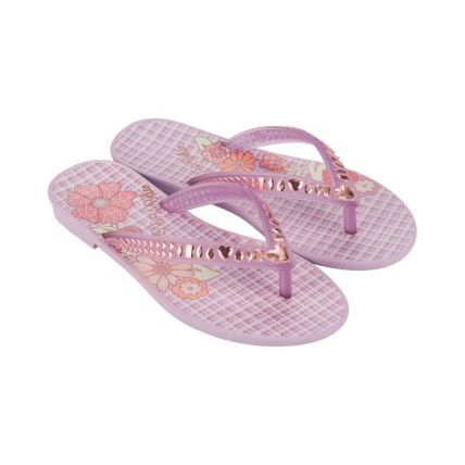 Rasteira Infantil Grendha Bela Cacau Amor 18895 - Rosa Flor (Av398) - Atacado