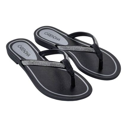 Rasteira Feminina Grendha Brilho 19290 - Preto (Bu000) - Atacado