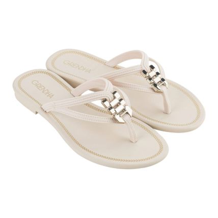 Rasteira Feminina Grendha Fama 18943 - Off White Médio (Ay093) - Atacado