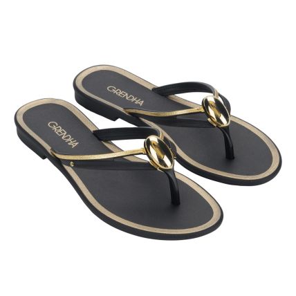 Rasteira Feminina Grendha Irreverente 19227 - Preto II (Bt972) - Atacado