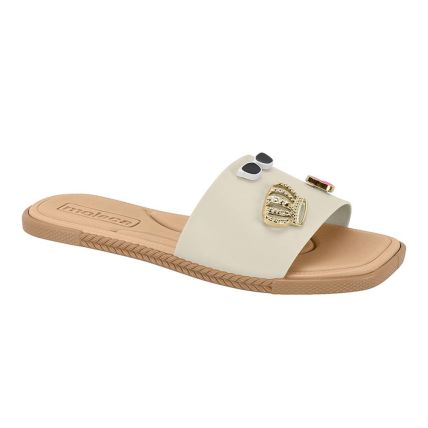 Rasteira Feminina Moleca 5494.225.7800 - Branco Off (35312) - Atacado