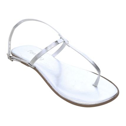 Sandália Feminina Via Bag 020 - Prata - Atacado