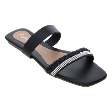 Rasteira Feminina Via Bag 05 - Preto - Atacado 