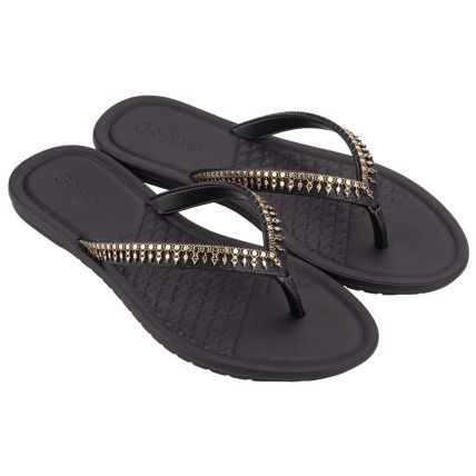 Rasteira Feminina Grendha Todo Dia Brilha 18837  - Preto (Aq381) - Atacado