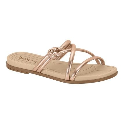 Rasteirinha Feminina Beira Rio 8507.112.19443 - Ouro Rosado (23146) - Atacado