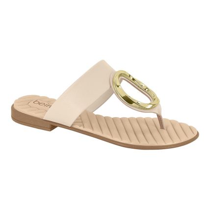 Rasteirinha Feminina Beira Rio 8519.108.9569 - Creme (83517) - Atacado