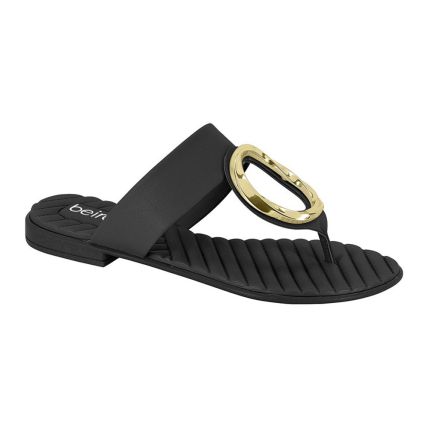 Rasteirinha Feminina Beira Rio 8519.108.9569 - Preto (15745) - Atacado