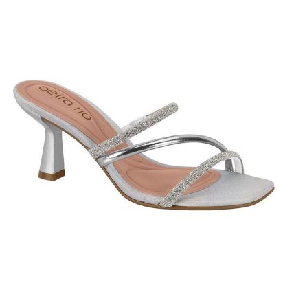 Sandália Feminina Beira Rio 8478.107.25091 - Cristal Silver/prata/branco Prata (89094) - Atacado