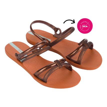 Sandália Feminina Ipanema Do Seu Jeito 26956 - Laranja Glitter (Au837) - Atacado