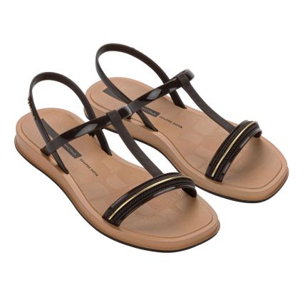 Sandália Feminina Ipanema Glow 27402 - Bege/marrom/dourado - Atacado