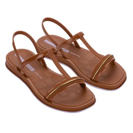 Sandália Feminina Ipanema Glow 27402 - Marrom/dourado/lilás - Atacado