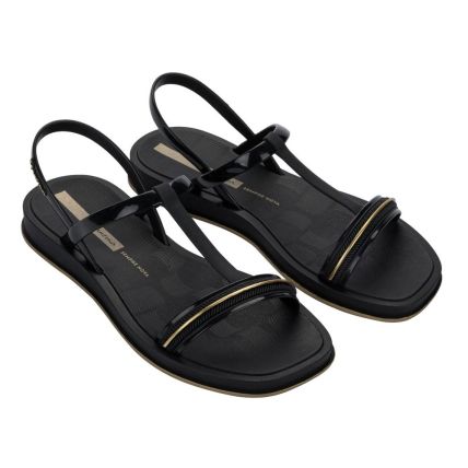 Sandália Feminina Ipanema Glow 27402 - Preto/preto/dourado - Atacado