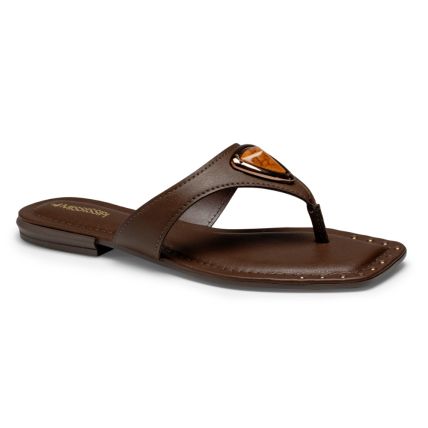 Sandália Feminina Mississipi Mf322-0002 - (9 Pares) - Cacau - Atacado