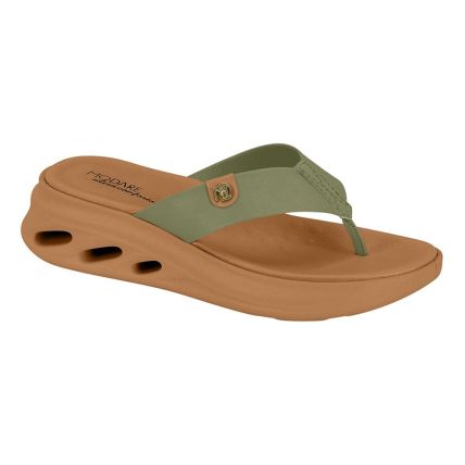 Sandália Feminina Modare 7215.101.21736 - Verde Salvia/camel (104828) - Atacado