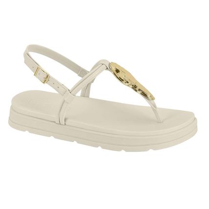 Sandália Feminina Moleca 5490.122.9569 - Branco Off (35312) - Atacado