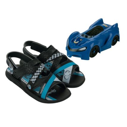 Sandália Infantil Sonic Fast Car 23294 - Preto/azul (Bp341) - Atacado