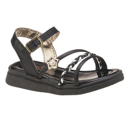 Sandália Infantil Stilo Rosê 4738.08 - Preto - Atacado