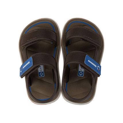 Sandália Baby Cartago Malaga Sport 12405 - Branco/marrom/laranja (Bf806) - Atacado