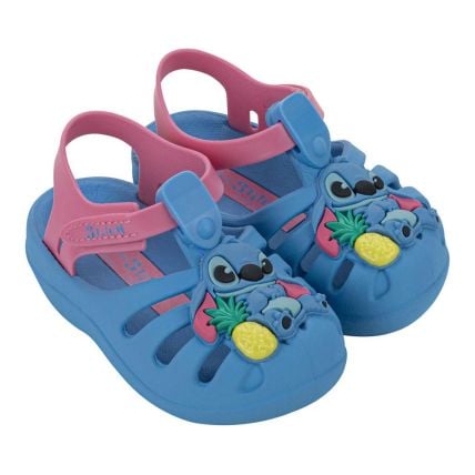 Sandália Baby Disney Magic Aranha 22303 - Azul/rosa (Bl976) - Atacado