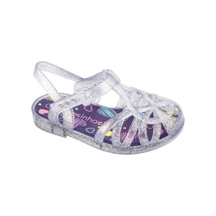 Sandália Baby Frad 2139 - Max Glitter Prata - Atacado