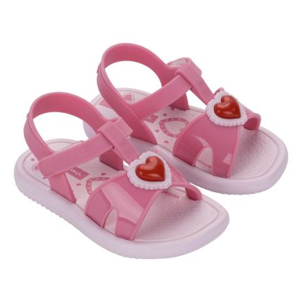 Sandália Baby Ipanema Amore 27374 - Rosa/rosa/vermelho (Bo054) - Atacado