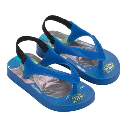 Sandália Baby Ipanema Polly E Max Steel 26349 - Azul Médio/azul (Bk215) - Atacado