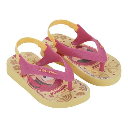 Chinelo Baby Ipanema Turma Da Mônica 26791 - Amarelo/rosa (Br792) - Atacado