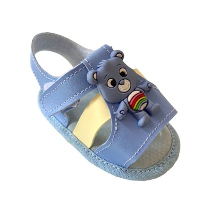 Sandália Baby Mini Pé 030 - Azul Bebe/amarelo - Atacado