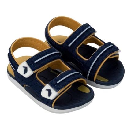 Sandália Baby Rider R Line Plus 12149 - Branco/azul/amarelo (BI504) - Atacado