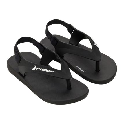 Sandália Dedo Baby Rider Feel 12439 - Preto/preto/branco (Bf336) - Atacado