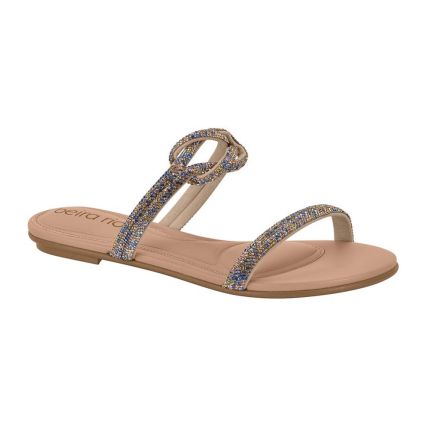 Sandália Feminina Beira Rio 8384.664.27276 - Azul Verde Ouro Rosado/nude (93863) - Atacado