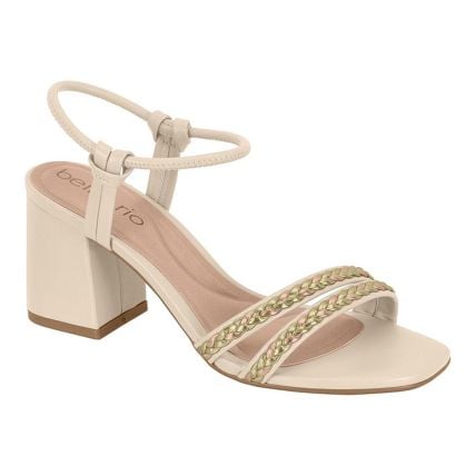 Sandália Feminina Beira Rio 8436.229.25015 - Creme/dourado/prata/creme (101477) - Atacado