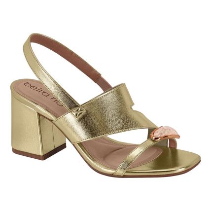 Sandália Feminina Beira Rio 8436.343.30579 - Dourado (66) - Atacado