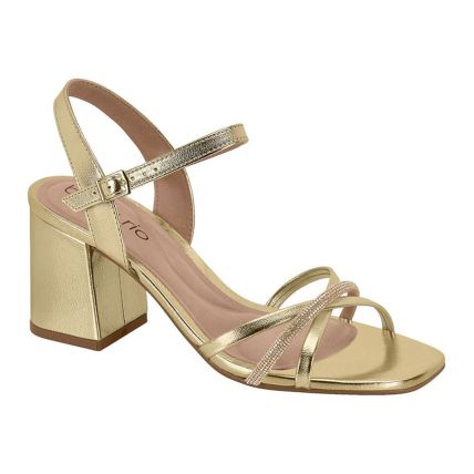 Sandália Feminina Beira Rio 8436.347.31189 - Dourado/bege Golden/shadow (104943) - Atacado