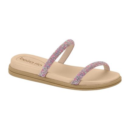 Sandália Feminina Beira Rio 8488.105.27332 - Aurora Boreal Rosa/aurora Boreal (96116) - Atacado