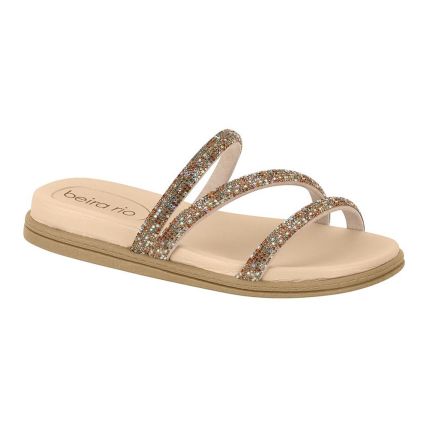 Sandália Feminina Beira Rio 8488.108.7551 - Multi Camel/creme (88522) - Atacado