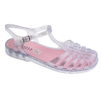 Sandália Feminina Charmosinha Chic 2208 - Max Glitter Prata - Atacado