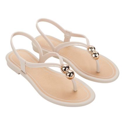 Sandália Feminina Grendha Perolas 19315 - Off White Médio (Bu595) - Atacado
