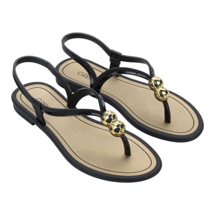 Sandália Feminina Grendha Perolas 19315 - Preto (Bu597) - Atacado