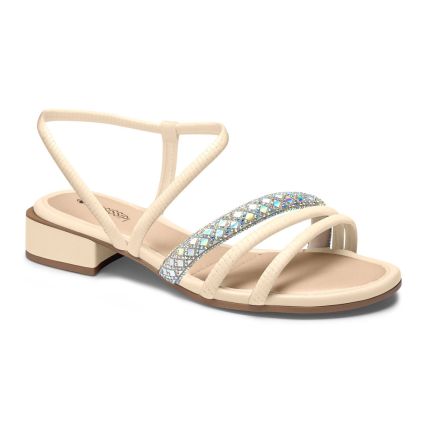 Sandália Feminina Mississipi Q9553-0001 - (9 Pares)  - Baunilha/furtacor - Atacado