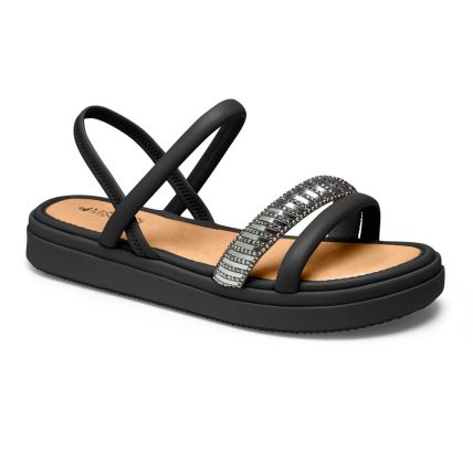 Sandália Feminina Mississipi Q9142-0001 - Preto - Atacado