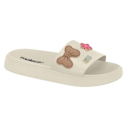 Sandália Feminina Moleca 5469.151.9569 - Branco Off (35312) - Atacado