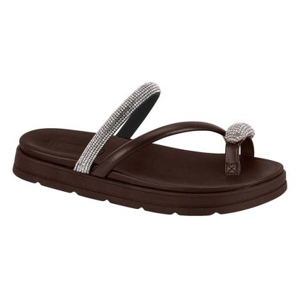 Sandália Feminina Moleca 5490.127.29022 - Cristal/choco (107677) - Atacado