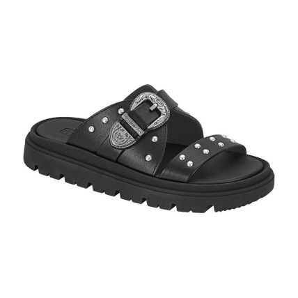 Sandália Feminina Moleca 5504.102.9569 - Preto/preto (15758) - Atacado