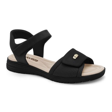 Sandália Feminina Ramarim 2351403 - Preto - Atacado