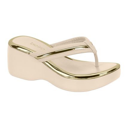 Sandália Feminino Beira Rio 8455.305.22926 - Creme/dourado (85497) - Atacado