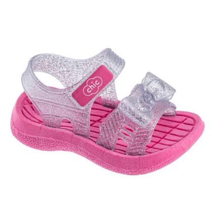 Sandália Infantil Frad 2055 - Max Glitter Prata - Atacado