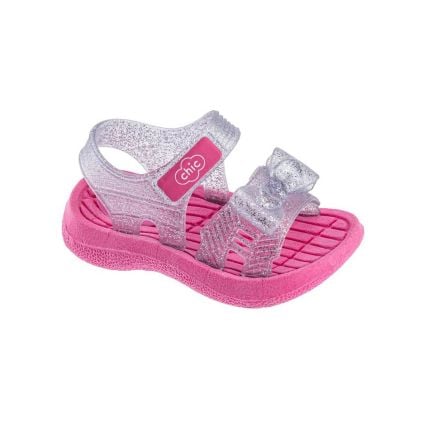 Sandália Infantil Frad Charmosa Chic 2056 - Max Glitter Prata - Atacado