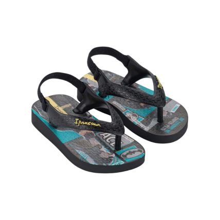 Sandália Infantil Ipanema Super Pets Baby 27042 - Preto/amarelo (Au980) - Atacado